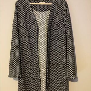 Max Studio Size S Black and White Duster Cardigan